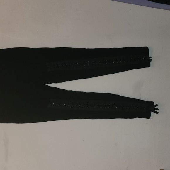 Bebe Black Back Lace up Legging - Picture 3 of 6